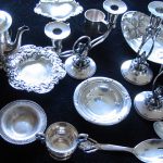 Silverware kept on a blue color background